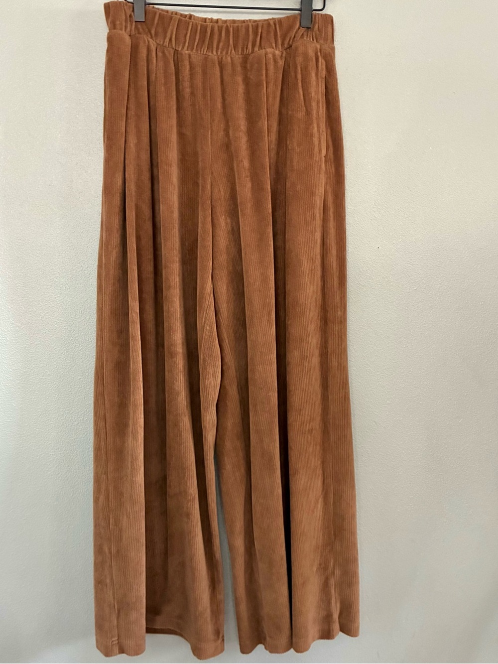 Aerie Corduroy Wide Leg Pants Brown Pull On Stretch Women’s M NWT